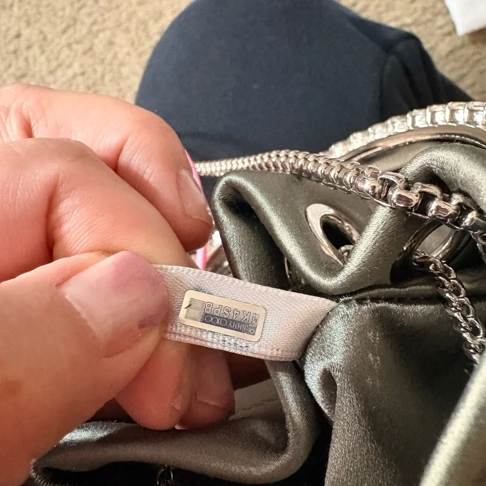 Jimmy Choo bon bon satin bucket handbag - Picture 10 of 15